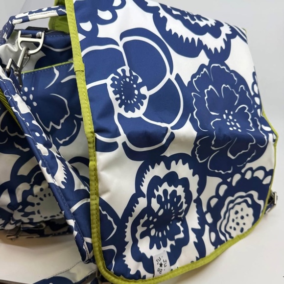 JuJuBe BFF Cobalt Blossom Diaper Bag, Changing Pad NEW - Picture 3 of 3
